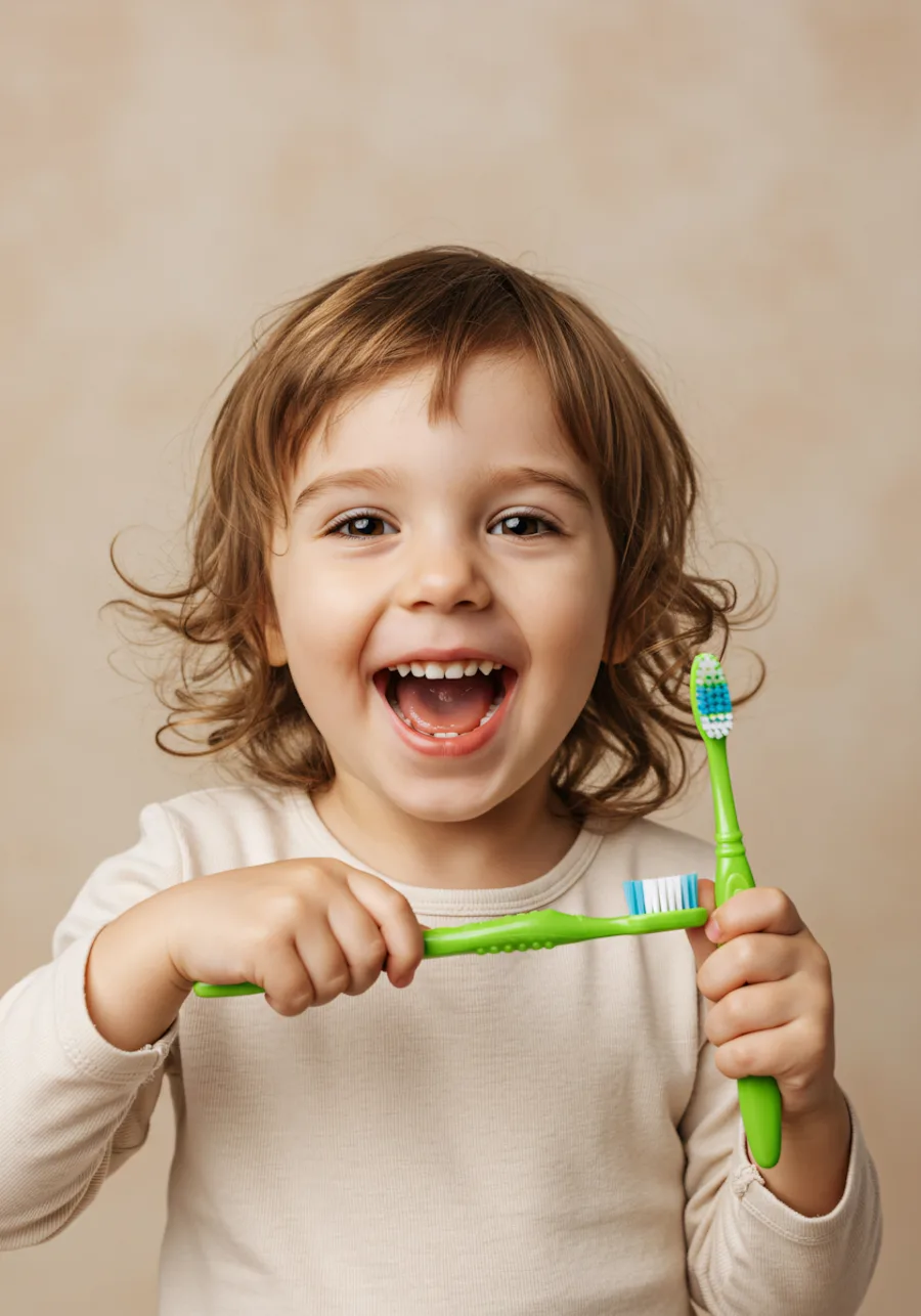 Young patient smiling after a dental visit